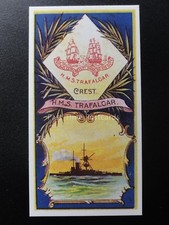 No.12 HMS TRAFALGAR BATTLESHIP Battleships & Crests REPRO of R.J.Hill 1901