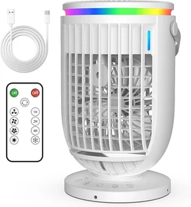 AI Portable Air Conditioners Fan, 120°Oscillating Evaporative Mini Room Air Cond - Picture 1 of 9
