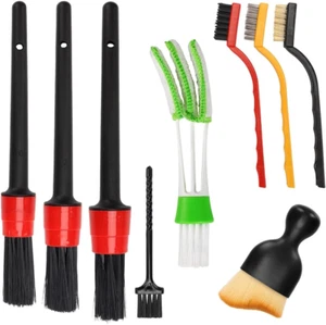 Auto Car Detailing Brush Set Car Interior Cleaning Kit Includes 3 Boar Hair Deta - Picture 1 of 12