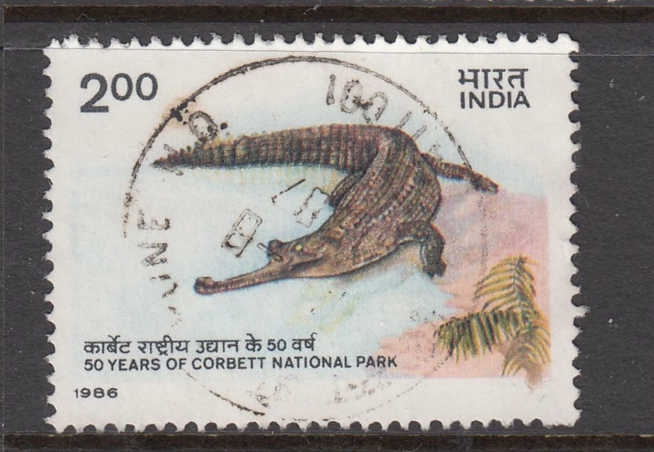 India - 2r Gharial (Used) 1986 (CV $12) - Image 1 of 1