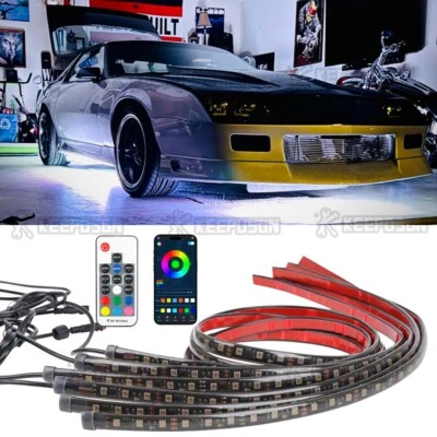 6 разноцветных светодиодных полосок подсветки RGB для Audi A3 A4 A5 A6 A7 A8 TT - Изображение 1 из 4