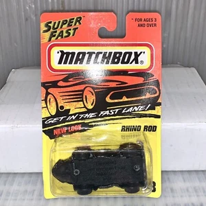 1997 NEUF NOS Matchbox Fast Lane #53 Rhino Rod * erreur d'usine moulé sous pression - Photo 1/5