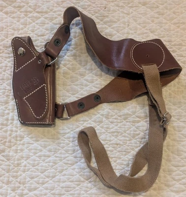 FOBUS 2083 Brown Leather Shoulder Holster Adjustable Elastic Strap GLOCK - Image 1 of 4