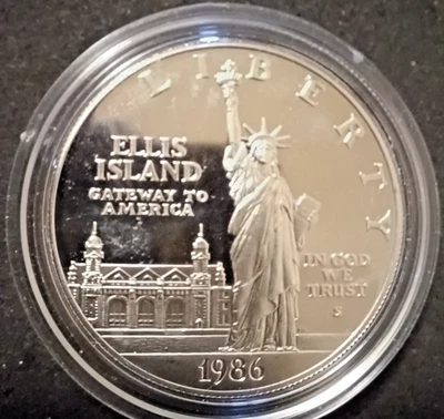 1986-S $1 Proof Statue of Liberty Commemorative Silver Dollar - Image 1 of 2