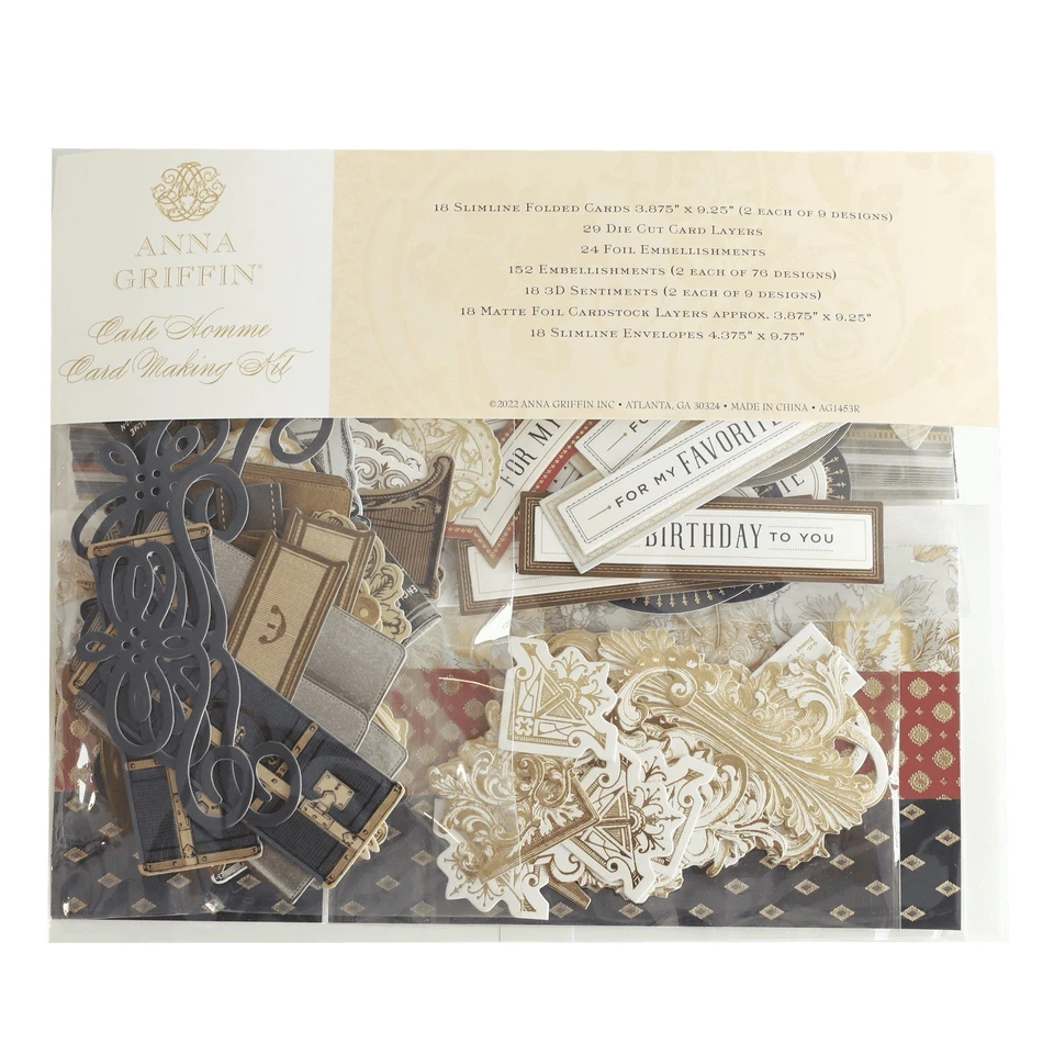 Anna Griffin Carte Homme Card Making Kit    See Description Below - Image 1 of 4