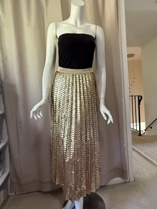 Neu Maeve by Anthropologie Bronze Pailletten Rock Größe US 0 UK 4 - Bild 1 von 9