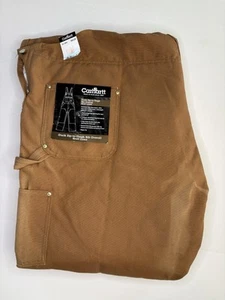 NUEVO Babero Carhartt R41 BRN Pato Cremallera a Muslo Para Hombres Edredón 58 x 30 pulgadas Marrón - Imagen 1 de 6