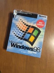 SEALED Microsoft WINDOWS 98 Upgrade CD-ROM In Box w/Manual & Inserts VINTAGE - Picture 1 of 3