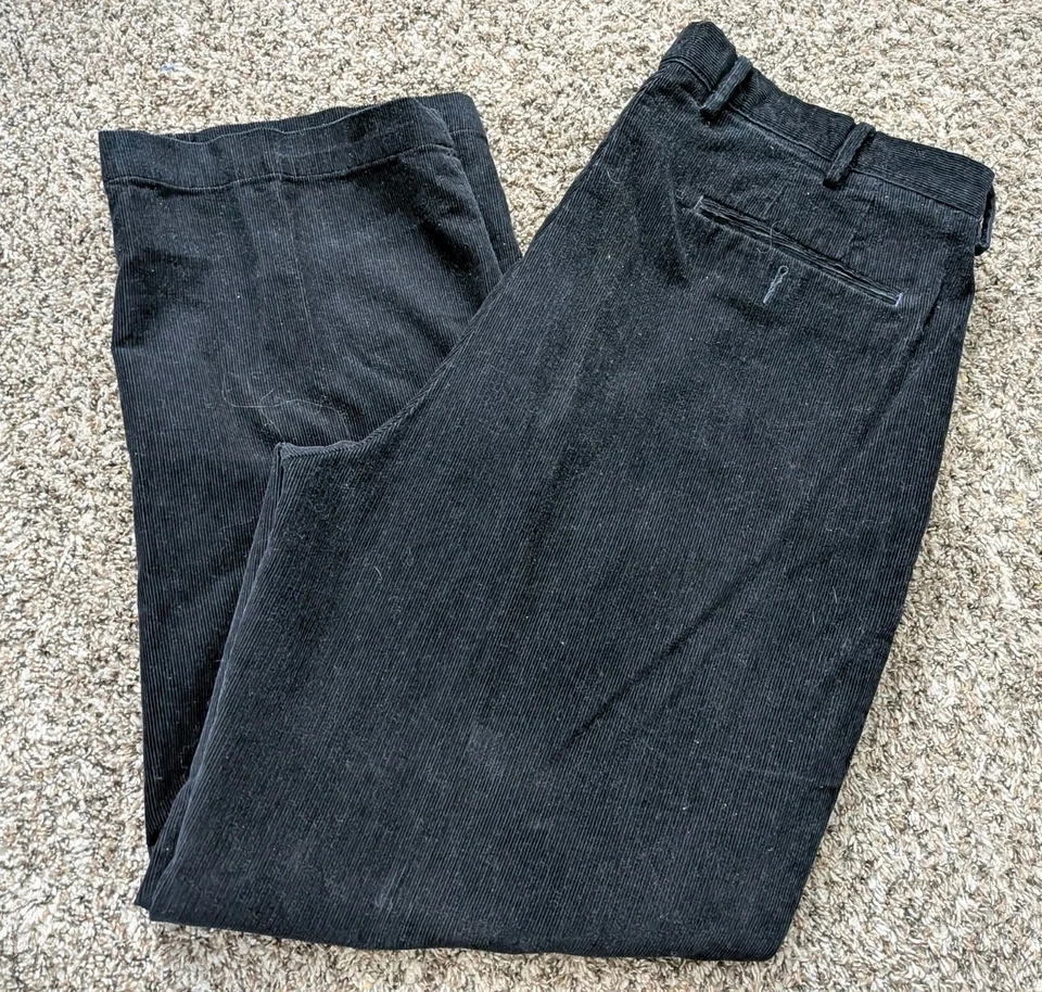 Nautica Rigger Mens Corduroy Pants 36x31 (Tag 38x30) Navy Blue Fit Baggy Chino - Image 1 of 4