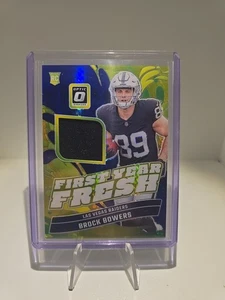 2024 Donruss Optic Brock Bowers primo anno fresco Rookie Patch Raiders - Foto 1 di 2