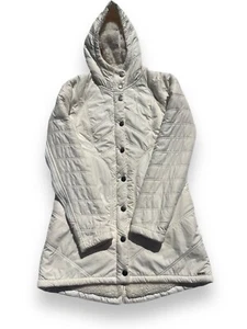 prAna Womens Jacket Diva Long SMALL Cream White Puffer Sherpa Lined Primaloft - Picture 1 of 10