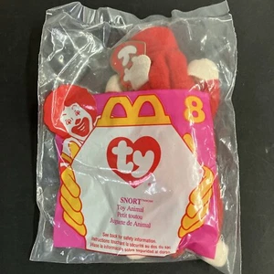 1996 McDonalds Happy Meal TY Snort The Pig Beanie Baby Plush Toy # 8 - Picture 1 of 4