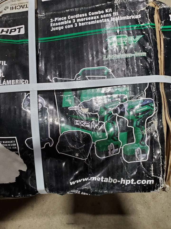 NEW Hitachi Metabo Drill, Impact Driver and Flashlight Cordless Combo w/Case&Bat - Image 1 of 3