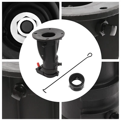 For Camper/RV/Trailer's Kingpin Box Black 5th Wheel Adapter Gooseneck Adapter - Imagen 1 de 4