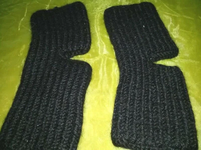 Handgestrickte Ballett-Stulpen- kurz - gesamt 25 cm- schwarz - Bild 1 von 4