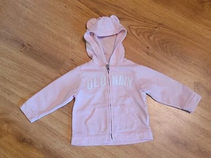 Old Navy Light Pink Fleece Lined Hooded Jacket Girls Size 12-18 months - Picture 1 of 1