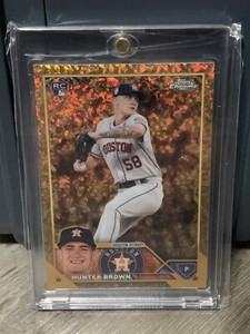 2023 Topps Gilded Hunter Brown RC Mini Diamond Gold Etch /50 Astros