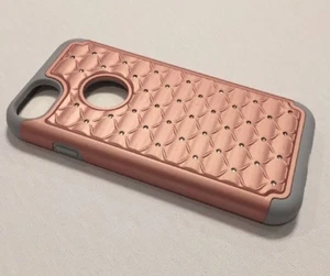 iPhone 7 Case Cover Rose Gold And Gray Bling - Picture 1 of 4