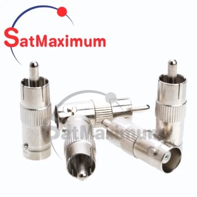 BNC Female to RCA Male ADAPTER Coaxial Connector / Coupler Plug RG59 CCTV - LOT - Image 1 of 4