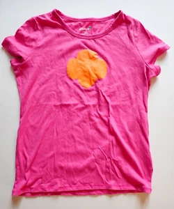 Girl Scouts T Shirt Size Large 14/16 Short Sleeve Pink with Orange - Picture 1 of 12