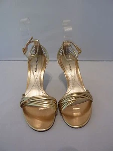 Women's Chinese Laundry "Willy" Dressy Gold Strappy Evening Sandals size 5.5M - Picture 1 of 8