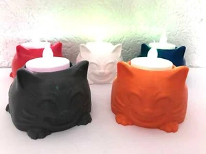 Portaluz de té gato loco perfecto regalo único gato amante él su vela moggie - Imagen 1 de 12