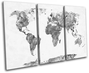 Atlas Mundial Mapas en Acuarela Banderas LIENZO AGUDO ARTE DE PARED Impresión de Imagen - Imagen 1 de 1