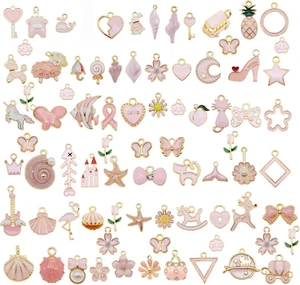 30Pcs Mixed Enamel Charms Pendants for Jewelry Making Bulk Lot Necklace Earrings - Picture 1 of 6