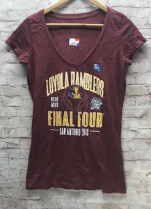 Loyola Ramblers Women's Tee Shirt Size Large Fitted Short Sleeve V-Neck NWT - Picture 1 of 12