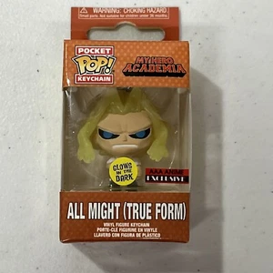 Funko Pop! Keychain - My Hero Academia: All Might True Form GITD AAA Exclusive - Picture 1 of 4