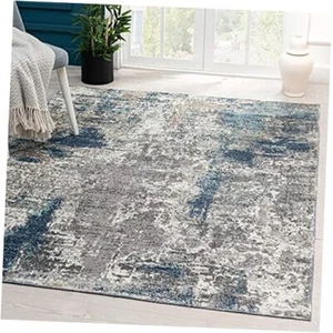 Euston Collection 7679 6x9 Abstract Area Rug 9'1" x 6'8" (Rectangular) Blue - Picture 1 of 7