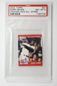 2002 Topps Cracker Jack All Stars #27 Barry Bonds PSA 8 NM-MT - Picture 1 of 2