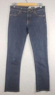 Volcom Mens Vorta Jeans 30 (Fits 32x30) Slim Straight Blue Dark Wash - Image 1 of 4