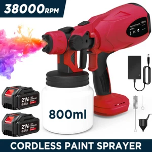 Cordless 800ML Paint Sprayer High Power HVLP Paint Sprayer Gun for Makita 18V - Picture 1 of 15