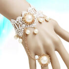  Bride Beaded Embroidered White Bangle Beads Wedding Jewelry for Bridesmaids