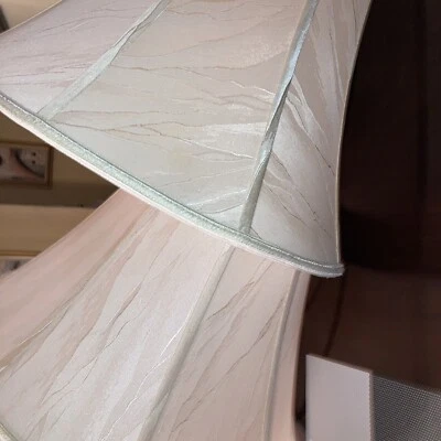 EVALINE SET DE 4 PANTALLAS DE LÁMPARA DE TELA TEJIDA BLANCO ROTO CLIP 5" DE ALTO NUEVAS CON ETIQUETA Foto 1 de 4