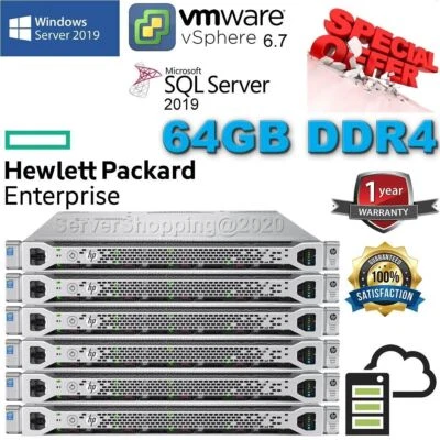 HP ProLiant DL360 Gen9 G9 12-Core E5-2680V3 2.50GHz 64GB DDR4 2x3TB SAS 7.2K - Image 1 of 4