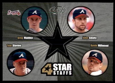 Donruss 4 Star Staffs 2004 Kevin Millwood/Tom Glavine/John Smoltz/Tom Foto 1 de 2