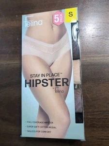 Felina Womens 5-Pack Stay In Place Hipster Panties Soft Cotton Modal, Size Small - Picture 1 of 3