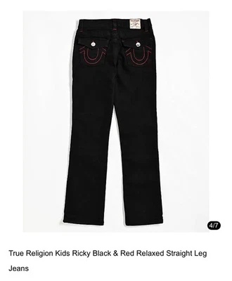 Calça infantil True Religion Ricky tamanho 27 preta usada poucas vezes - Imagem 1 de 4