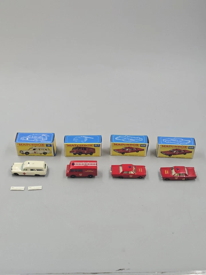 Vintage Matchbox Lesney Lot Of 4 Vehicles All With The Original Boxes In Mint... - Image 1 of 4