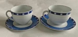 Tasse à thé et soucoupe méridienne Wedgwood x 2 excellent état - Photo 1/7