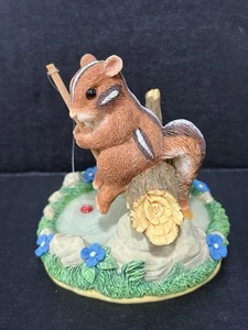 Fitz and Floyd Figur Charming Tails Gone Fishing Chipmunk Deko gebraucht - Bild 1 von 12