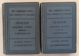 The Book of the Prophet Isaiah by J. Skinner - set of 2 (Cambridge, 1896 & 1898) - Picture 1 of 10