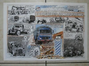 POSTER CAMION CROISIERES ET MISSIONS 42 x 30 cm & - Foto 1 di 1