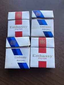 4 Embassy Cigarette Boxes Regal Empty - Picture 1 of 8