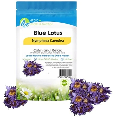 HPDC NUTRITION BLUE LOTUS Organic Flower Dried or Blue Lotus Tea Herbal Premium Quality