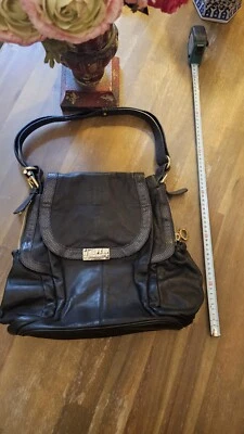 JIMMY CHOO for H&M GROßE LEDERTASCHE SCHWARZ  - Bild 1 von 4