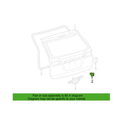 Isolador de suporte de placa traseira original do fabricante para Toyota 75129AC010 - Imagem 1 de 2