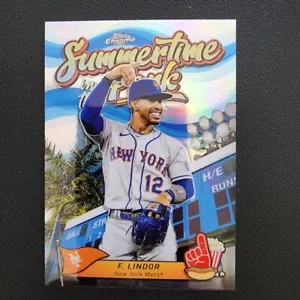 2024 Topps Chrome FRANCISCO LINDOR Summertime In the Park Mets #SITP-2 - Picture 1 of 2